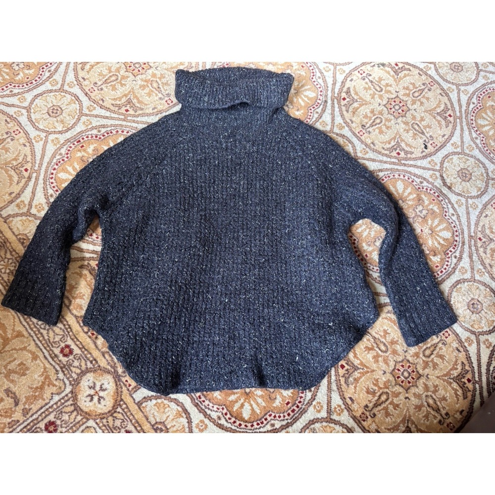 Free People Dylan Tweedy Pullover Cowl Neck Wool Blend Crop Sweater  Small
